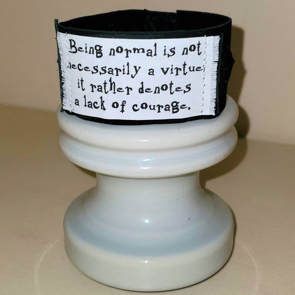 Black Leather Cuff Bracelet Practical Magic Quote Jewelry Gift Inspirational - Picture 4 of 7